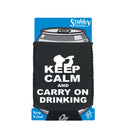 Keep Calm And Carry On Drinking - Funny Stubby Holder With Base