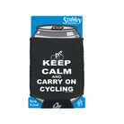 Rltw Keep Calm And Carry On Cycling - Funny Stubby Holder With Base