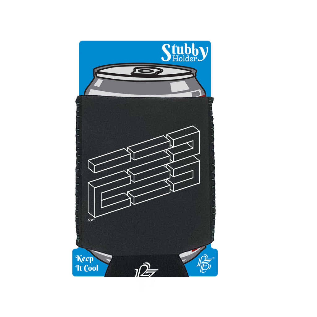 Llusion Block - Funny Stubby Holder With Base