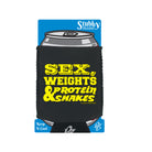Swps Sex Weights Protein Shakes D1 Yellow - Funny Stubby Holder With Base