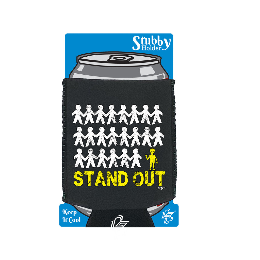 Stand Out Alien - Funny Stubby Holder With Base