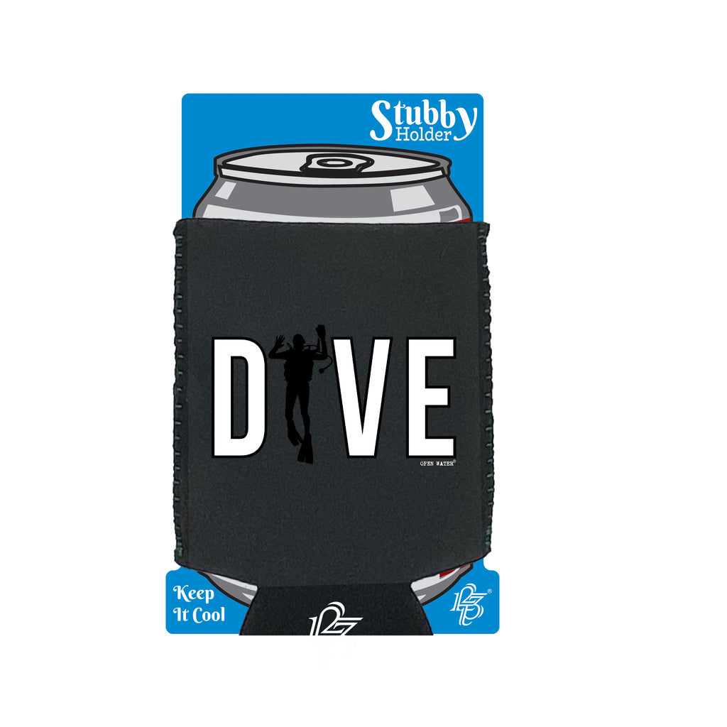 Ow Dive - Funny Stubby Holder With Base