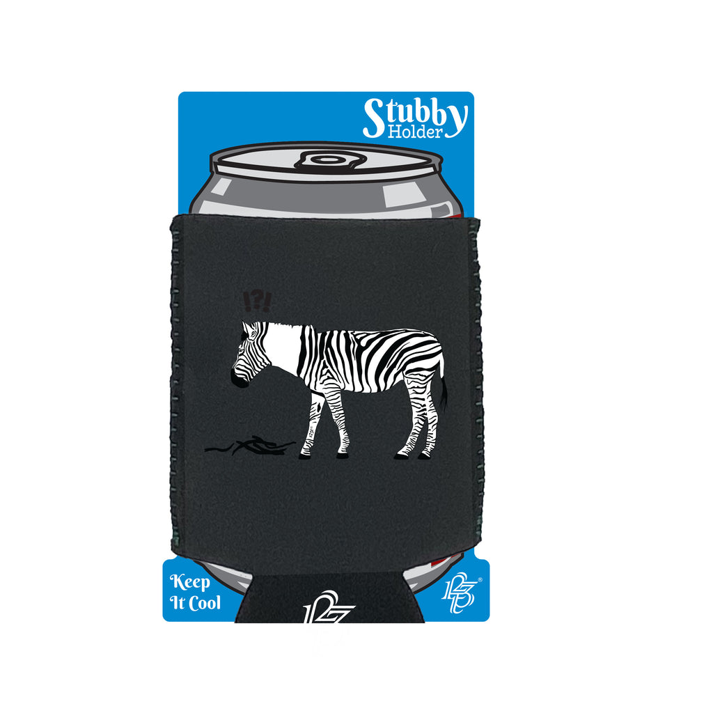 Zebra Stripe - Funny Stubby Holder With Base