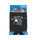 Only Drink On Days That Start With T - Funny Stubby Holder With Base