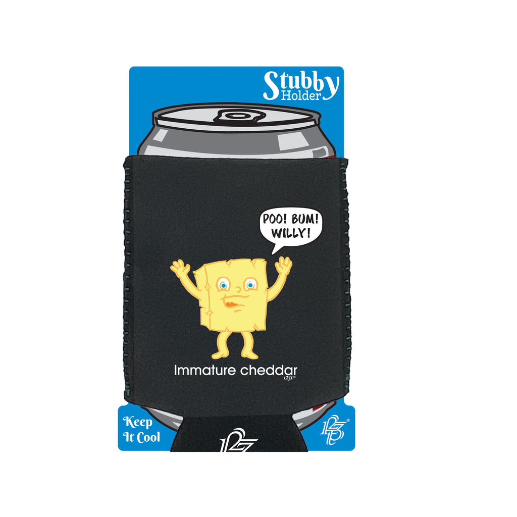 Immature Chedder - Funny Stubby Holder With Base