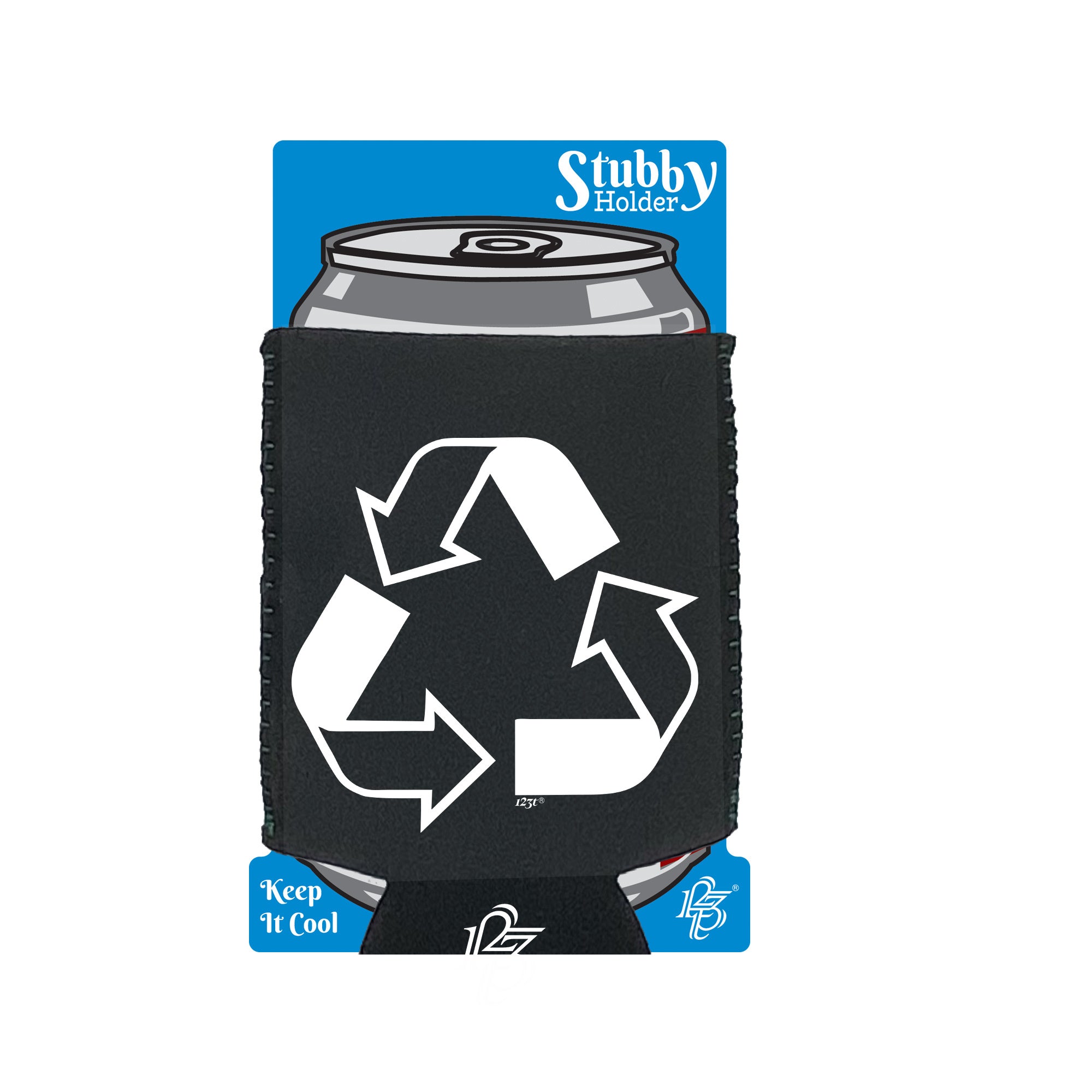 Recycle - Funny Stubby Holder With Base