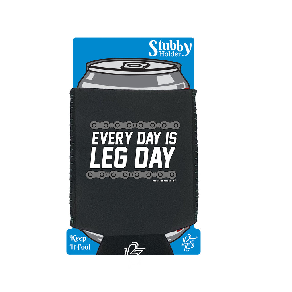 Rltw Every Day Is Leg Day - Funny Stubby Holder With Base
