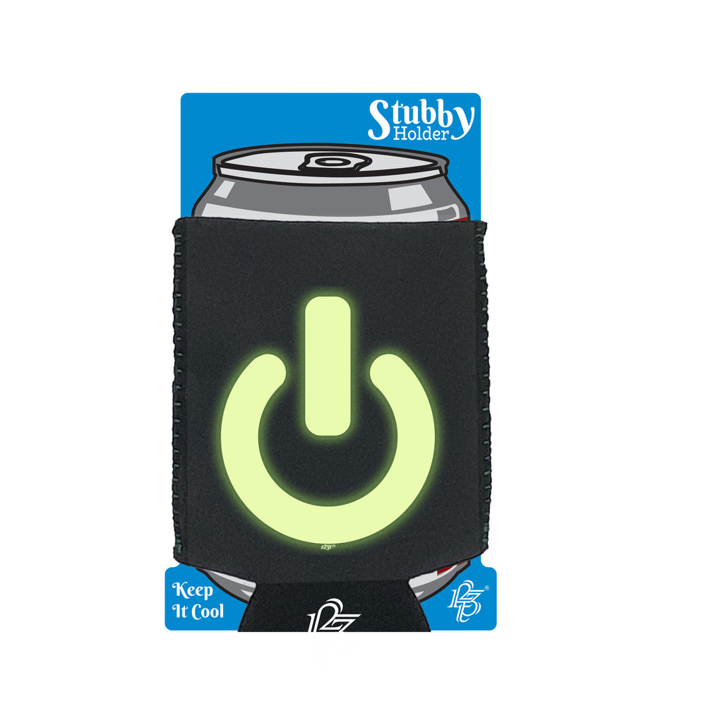 Power Button - Funny Stubby Holder With Base