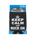 Keep Calm And Rock On - Funny Stubby Holder With Base
