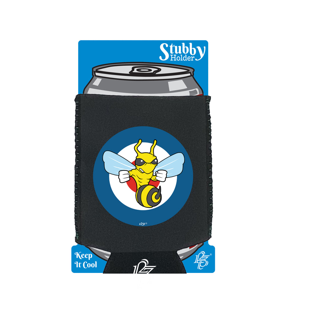 Target Fighting Wasp - Funny Stubby Holder With Base