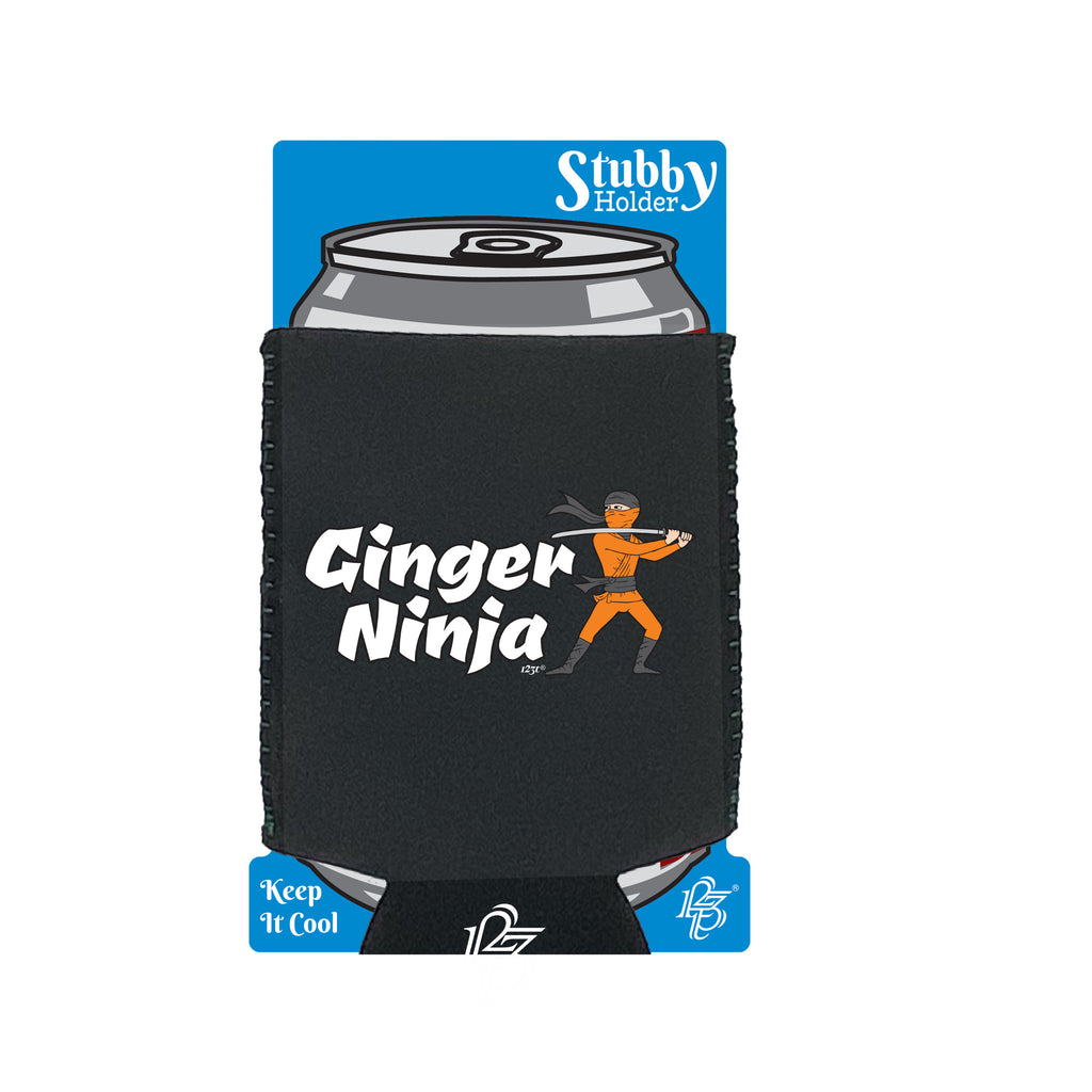 Ginger Ninja - Funny Stubby Holder With Base