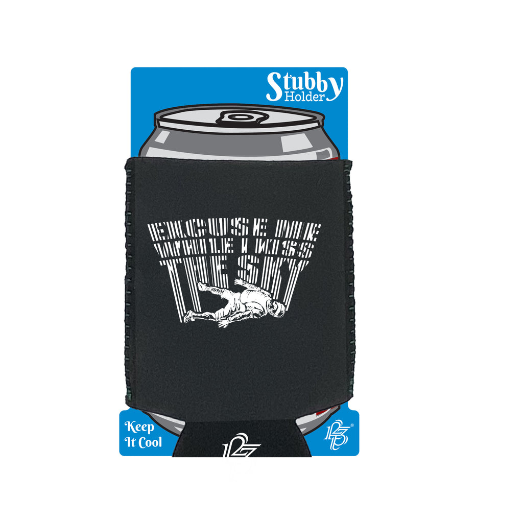 Skydive Excuse Me While Kiss The Sky - Funny Stubby Holder With Base