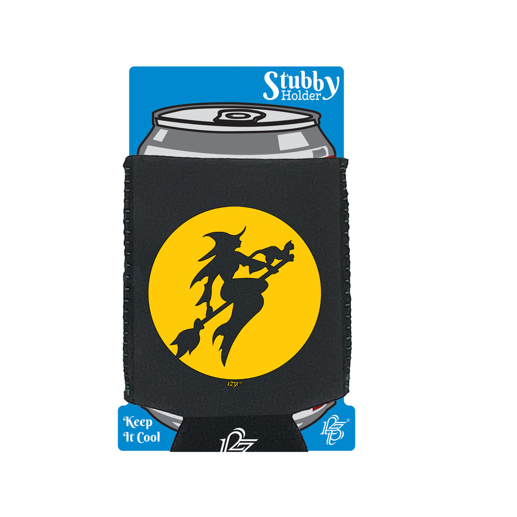 Moon Witch Halloween - Funny Stubby Holder With Base