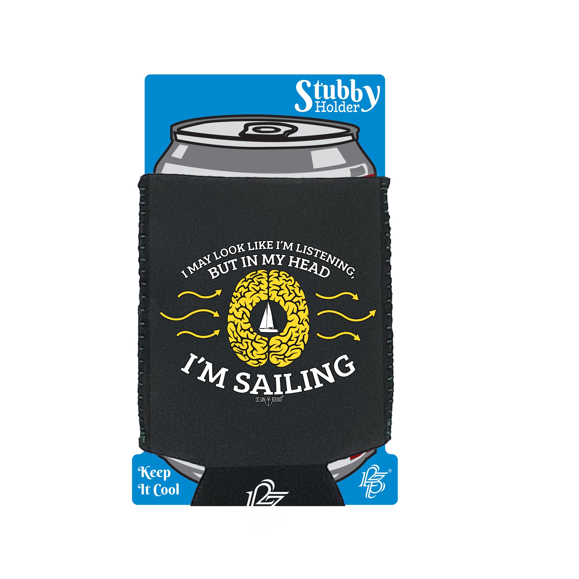 Ob I May Look Like Im Listening - Funny Stubby Holder With Base