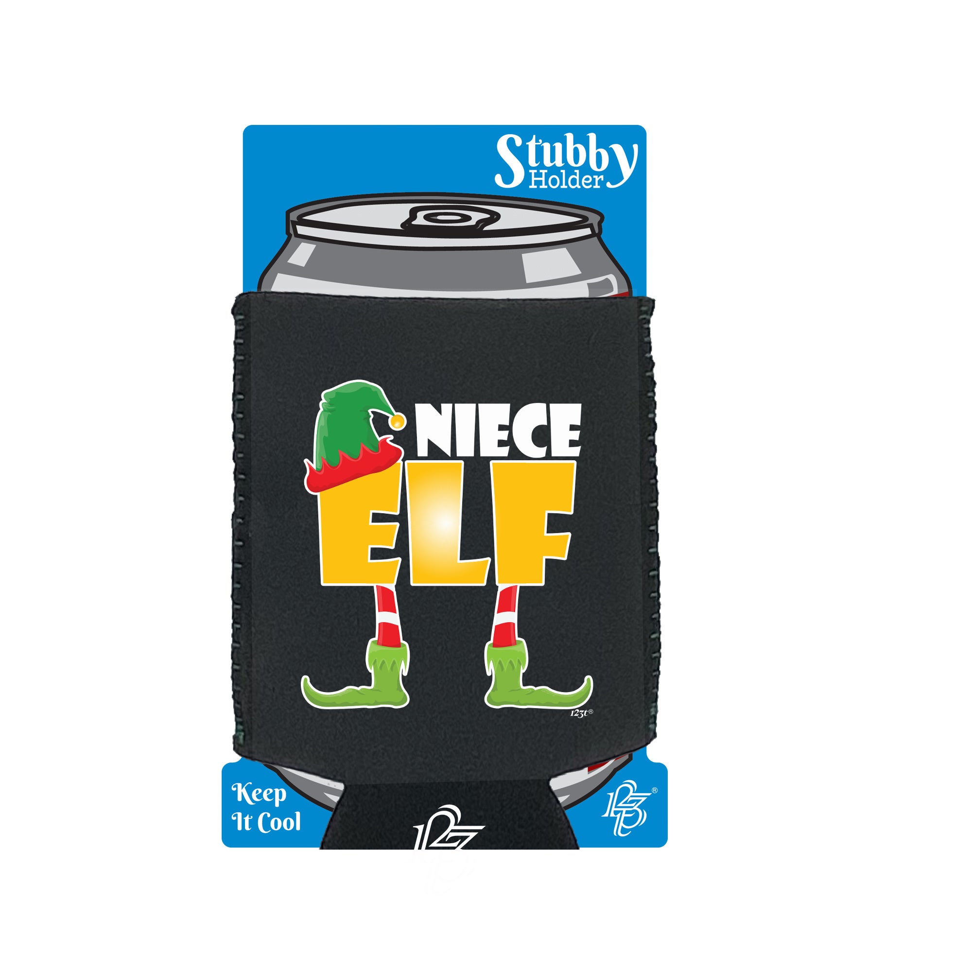Elf Niece - Funny Stubby Holder With Base