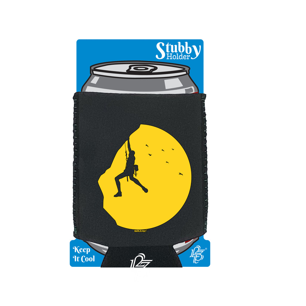 Aa Climbing Sunset - Funny Stubby Holder With Base