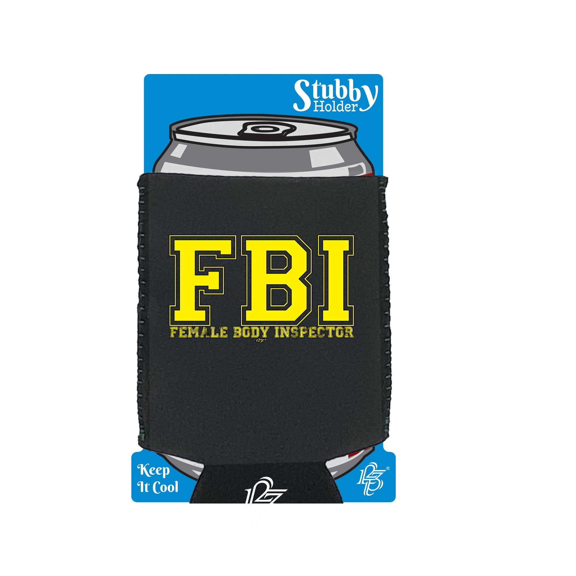 Fb Female Body Inspector - Funny Stubby Holder With Base
