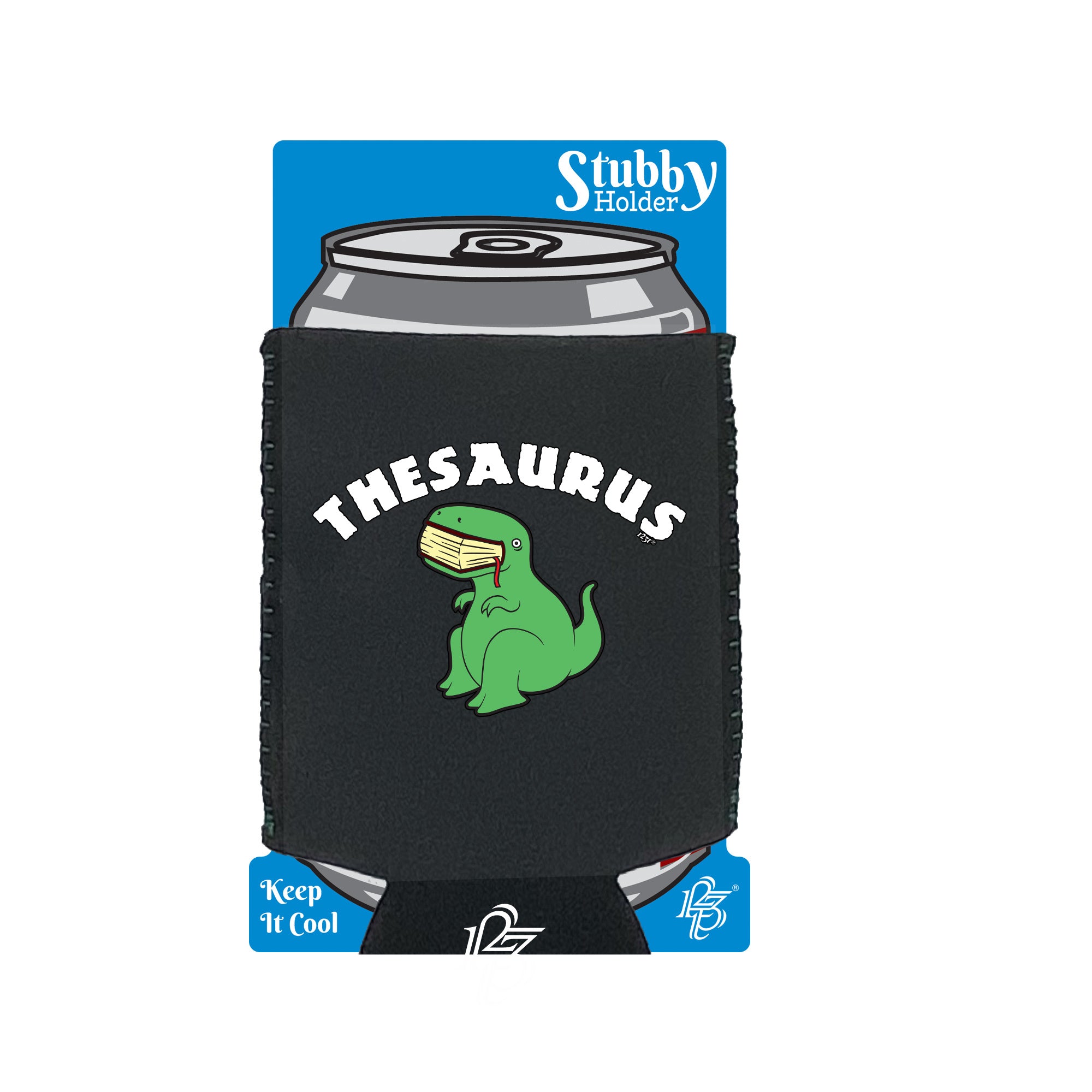 Thesaurus Dinosaur - Funny Stubby Holder With Base