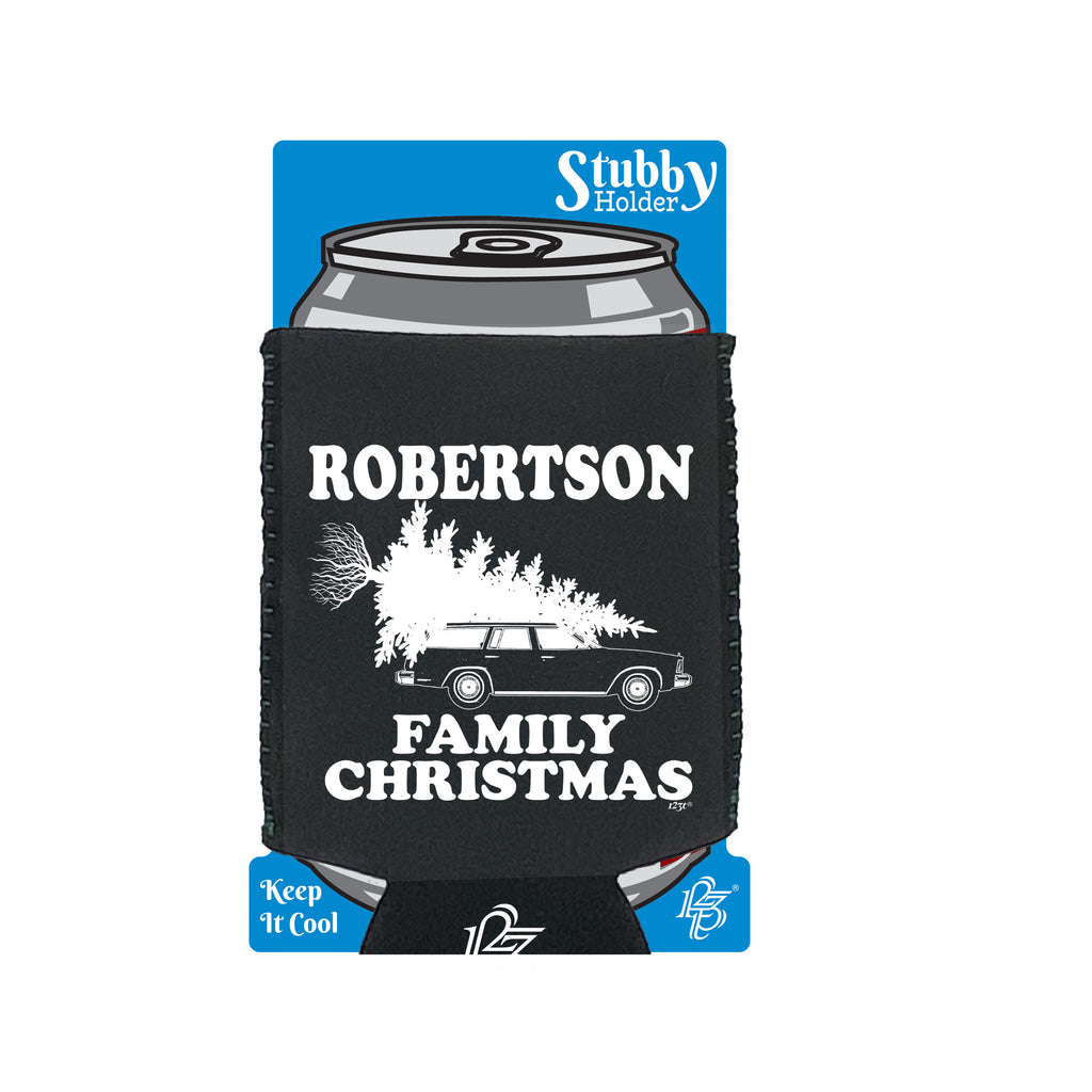 Family Christmas Robertson - Funny Stubby Holder With Base
