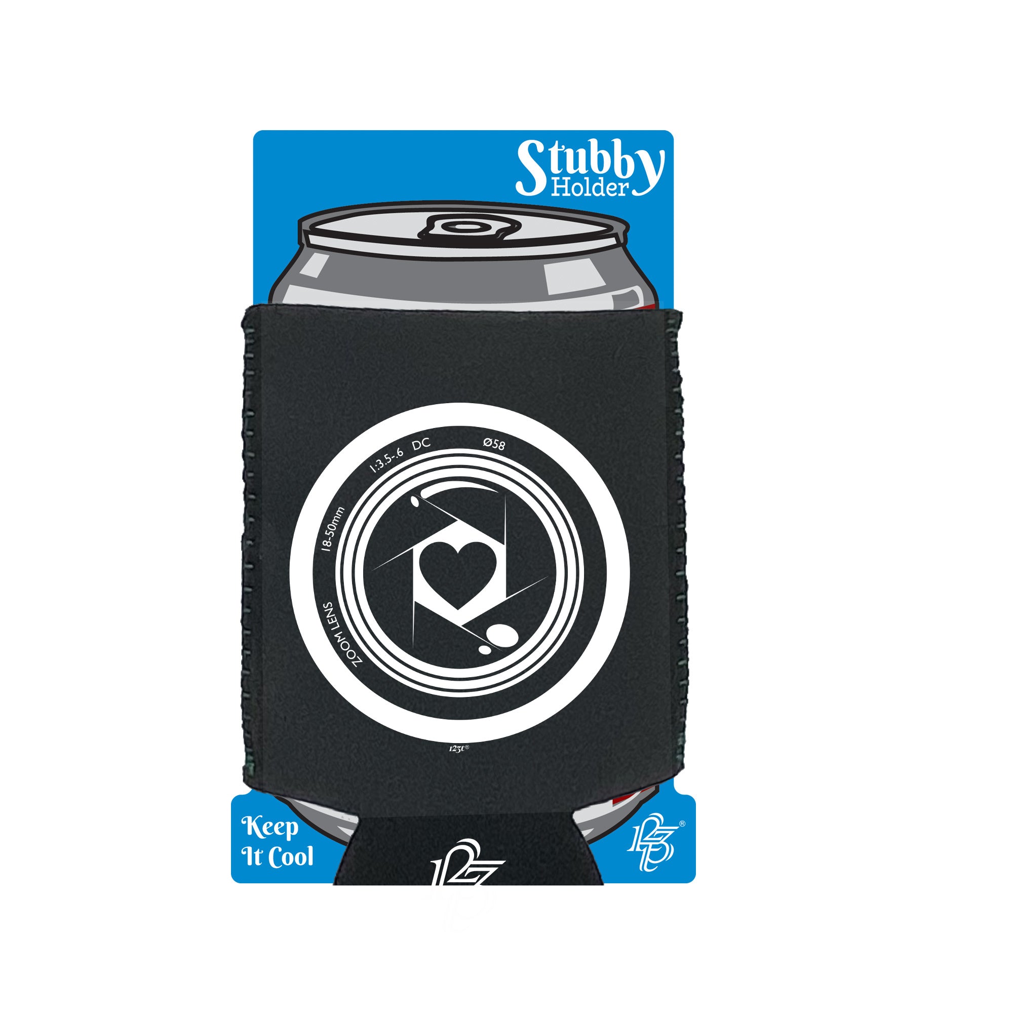 Photography Heart - Funny Stubby Holder With Base