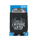 This Is What Awesome Lawyer - Funny Stubby Holder With Base