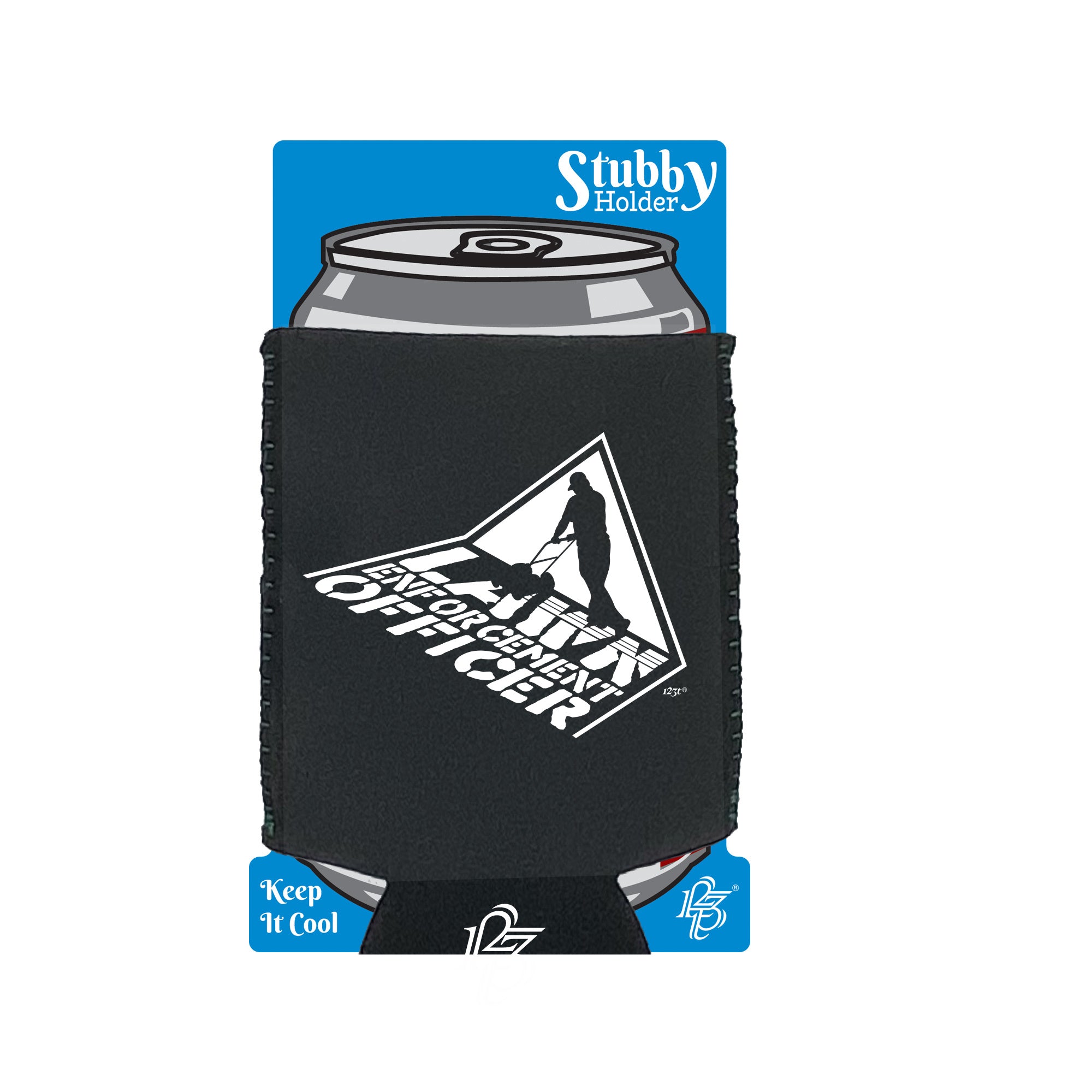 Lawn Enforcement Officer - Funny Stubby Holder With Base