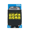This Is How Roll Stickmen - Funny Stubby Holder With Base