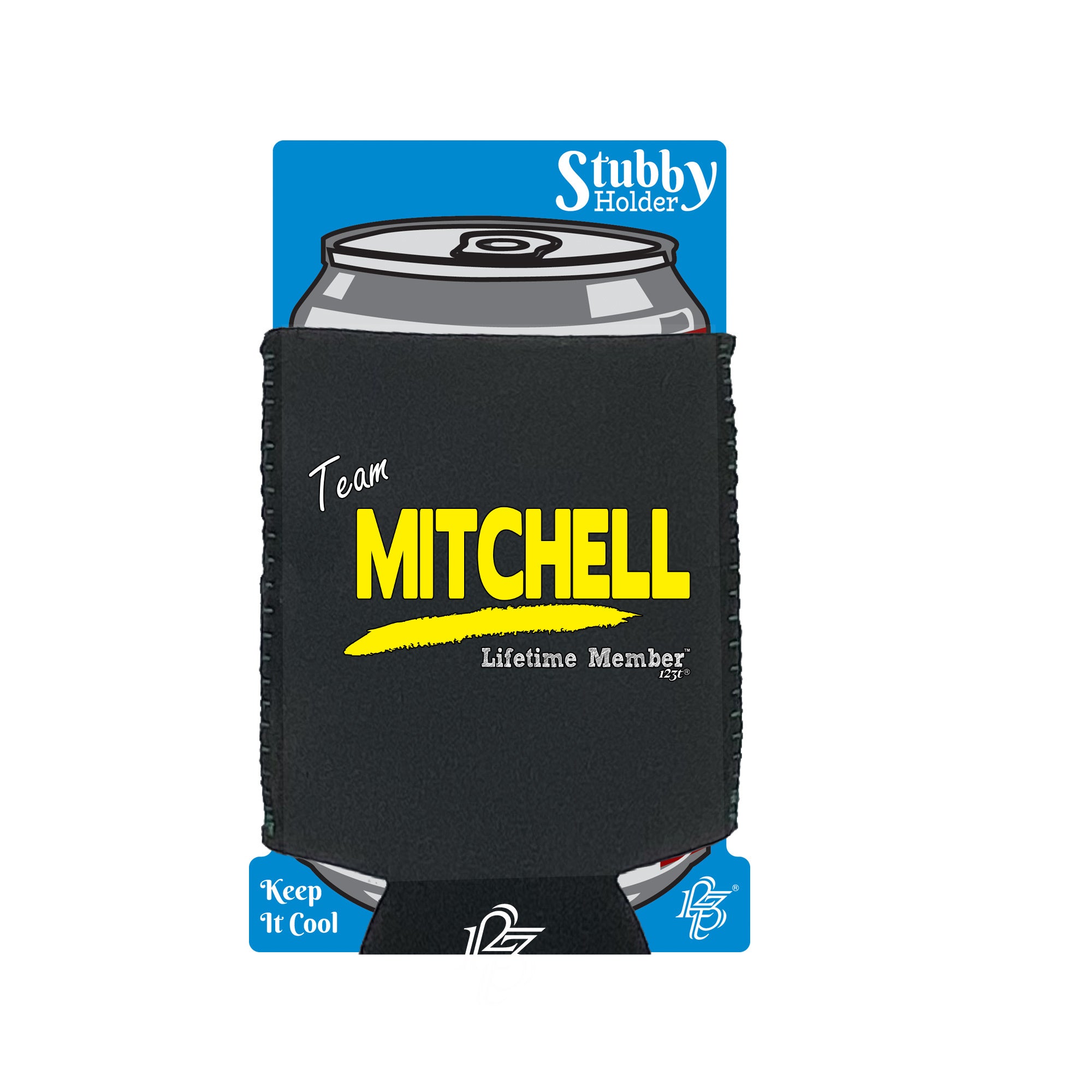 Mitchell V1 Lifetime Member - Funny Stubby Holder With Base