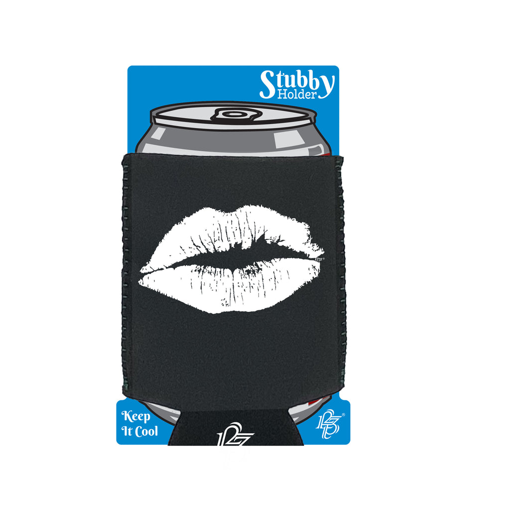 Kiss Lips - Funny Stubby Holder With Base