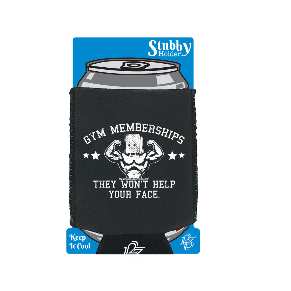 Swps Gym Memberships They Wont Help - Funny Stubby Holder With Base