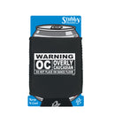 Warning Overly Caucasian - Funny Stubby Holder With Base