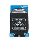 Rltw Square I Was Cycling Before It Was Cool - Funny Stubby Holder With Base