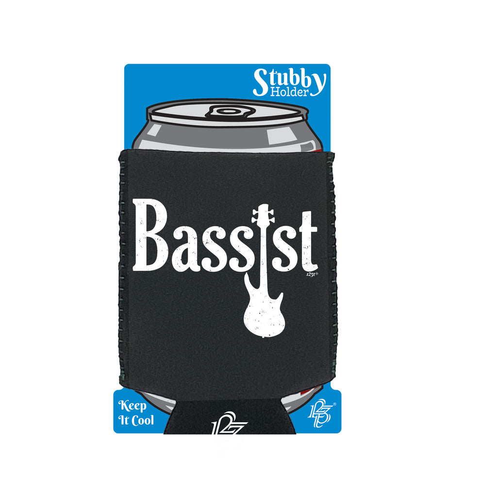 Bassist Guitar Music - Funny Stubby Holder With Base