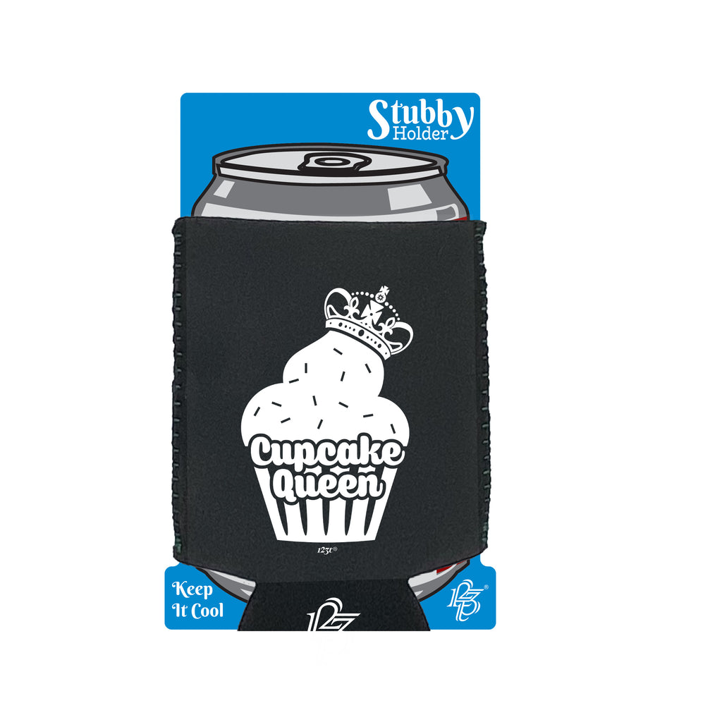 Cupcake Queen - Funny Stubby Holder With Base