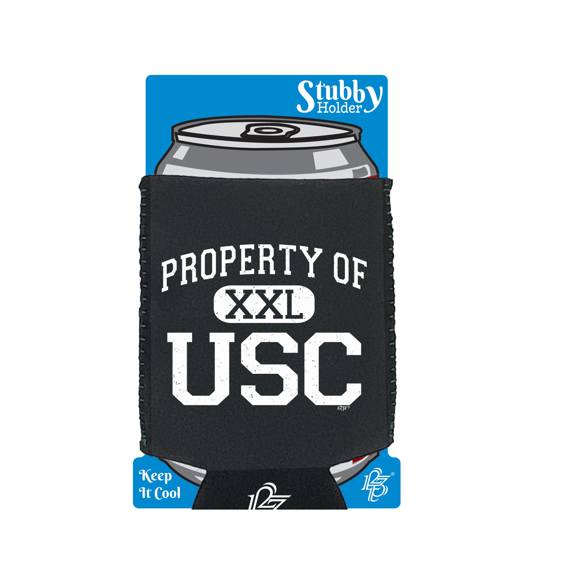 Property Of Xxl Usc - Funny Stubby Holder With Base