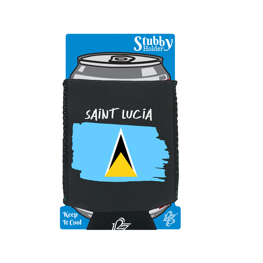 Saint Lucia - Funny Stubby Holder With Base