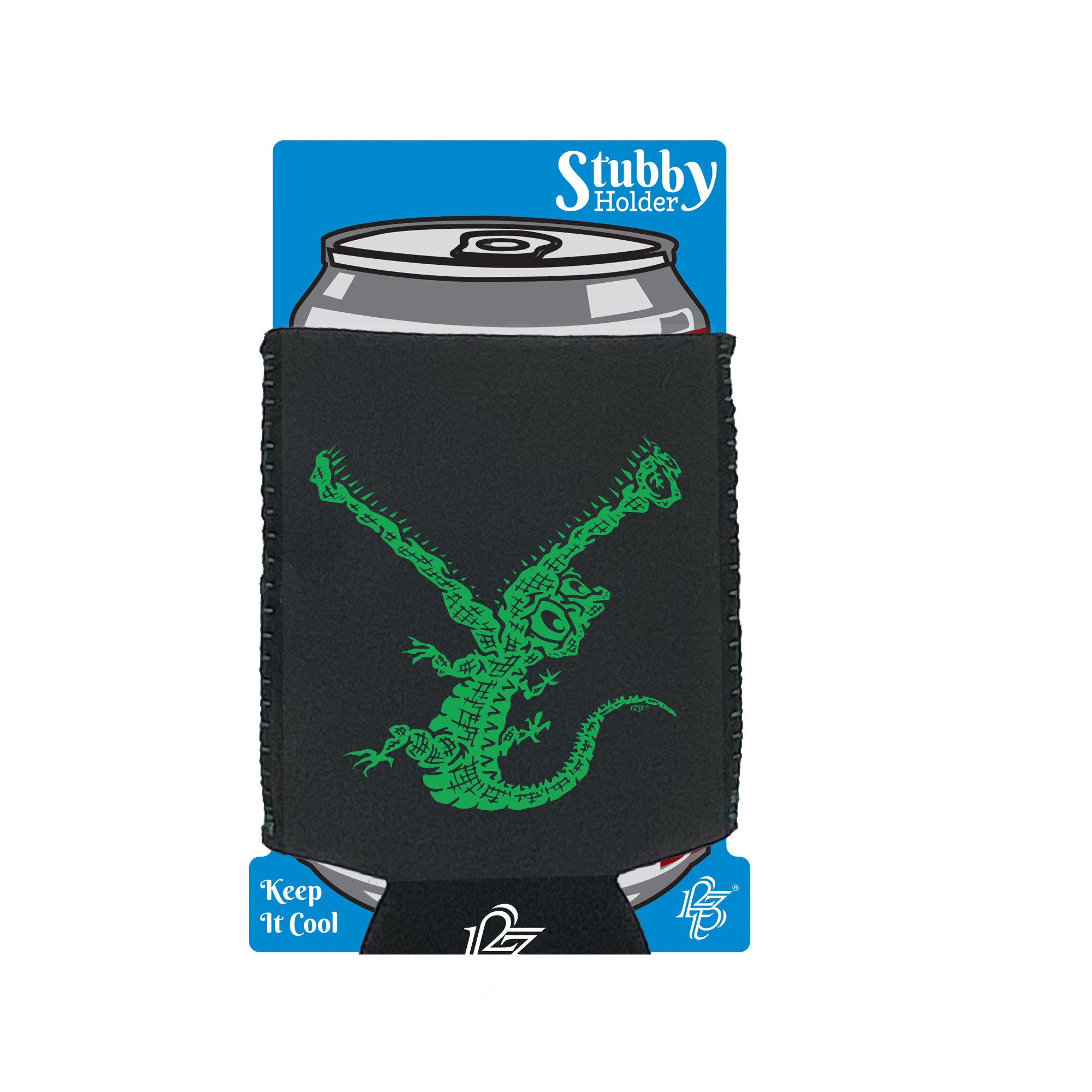 Crocodile Bite - Funny Stubby Holder With Base