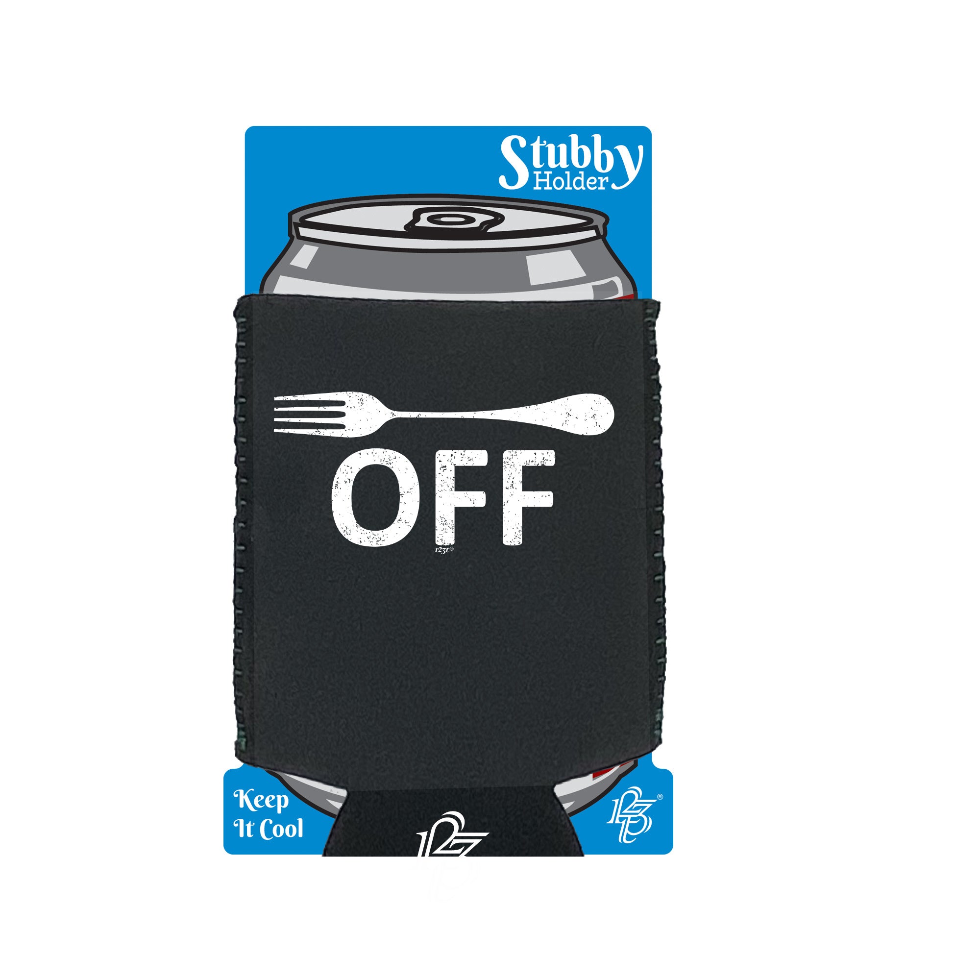 Fork Off - Funny Stubby Holder With Base