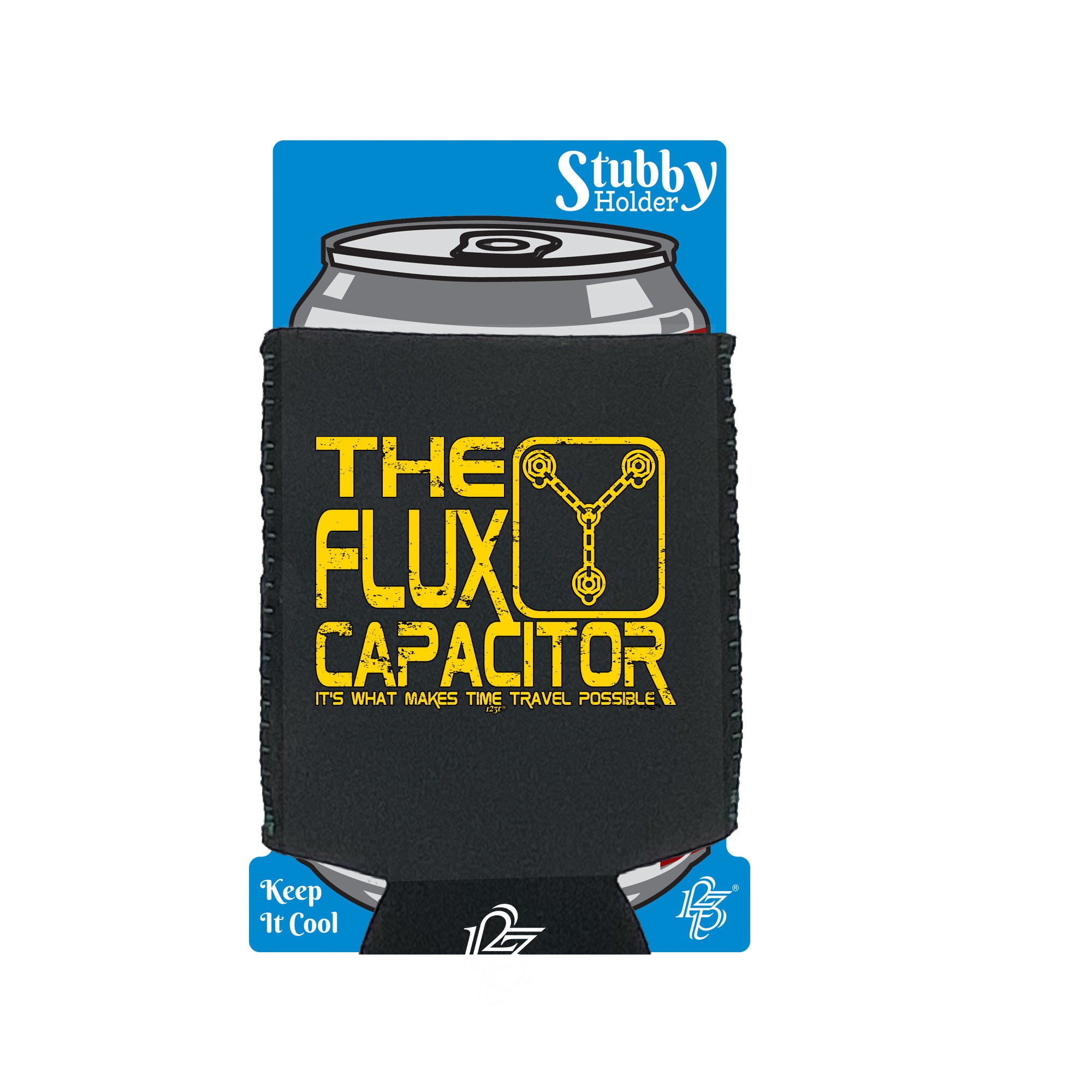 The Flux Capacitor - Funny Stubby Holder With Base