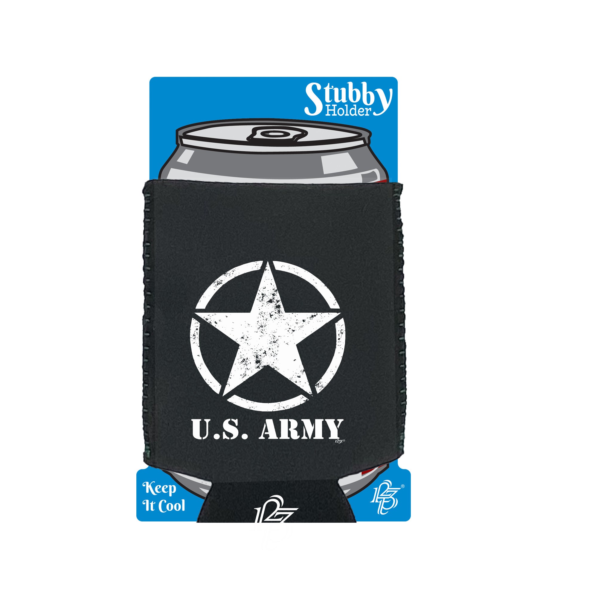 Us Army - Funny Stubby Holder With Base
