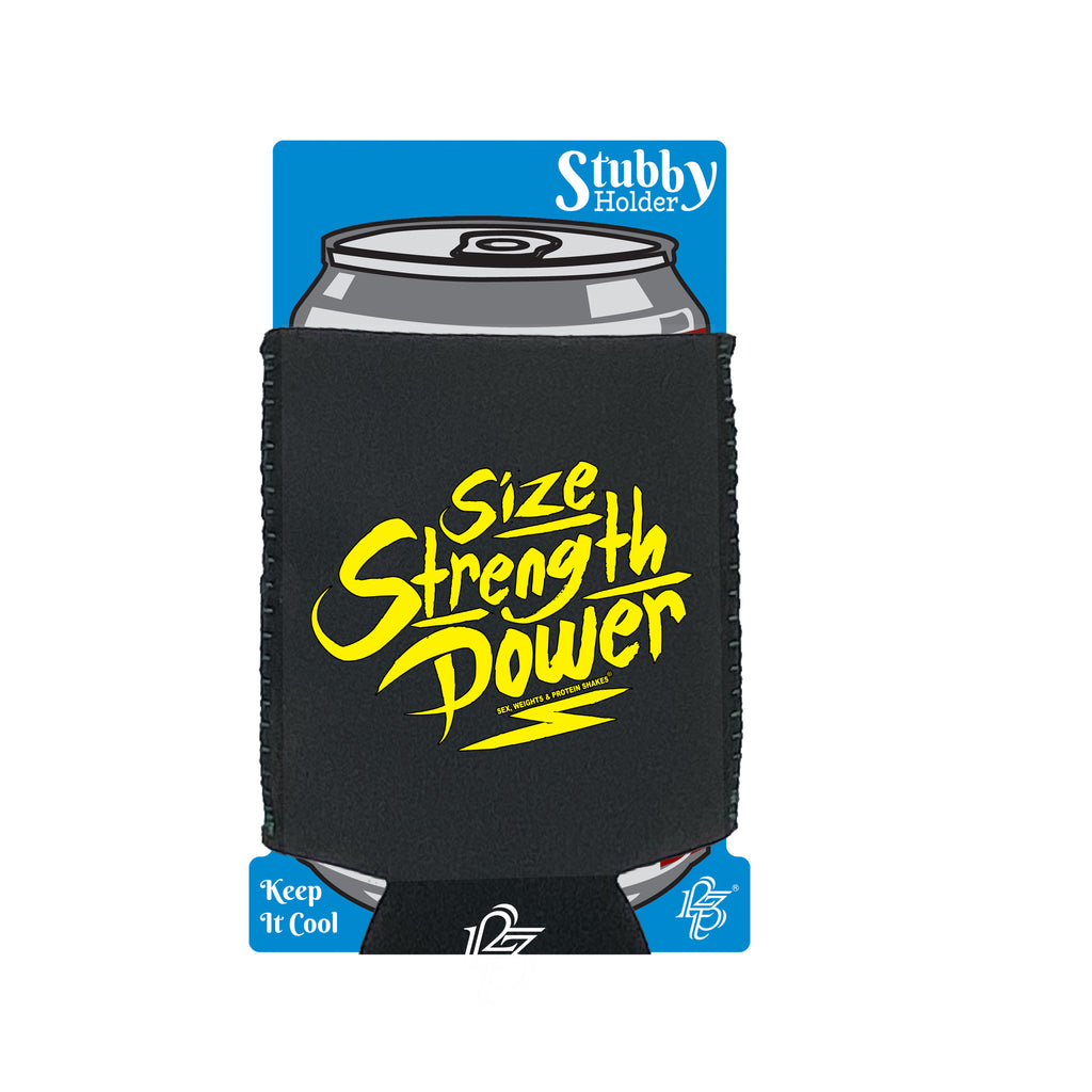 Swps Size Strength Power - Funny Stubby Holder With Base