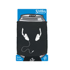 Headphones Around Neck - Funny Stubby Holder With Base