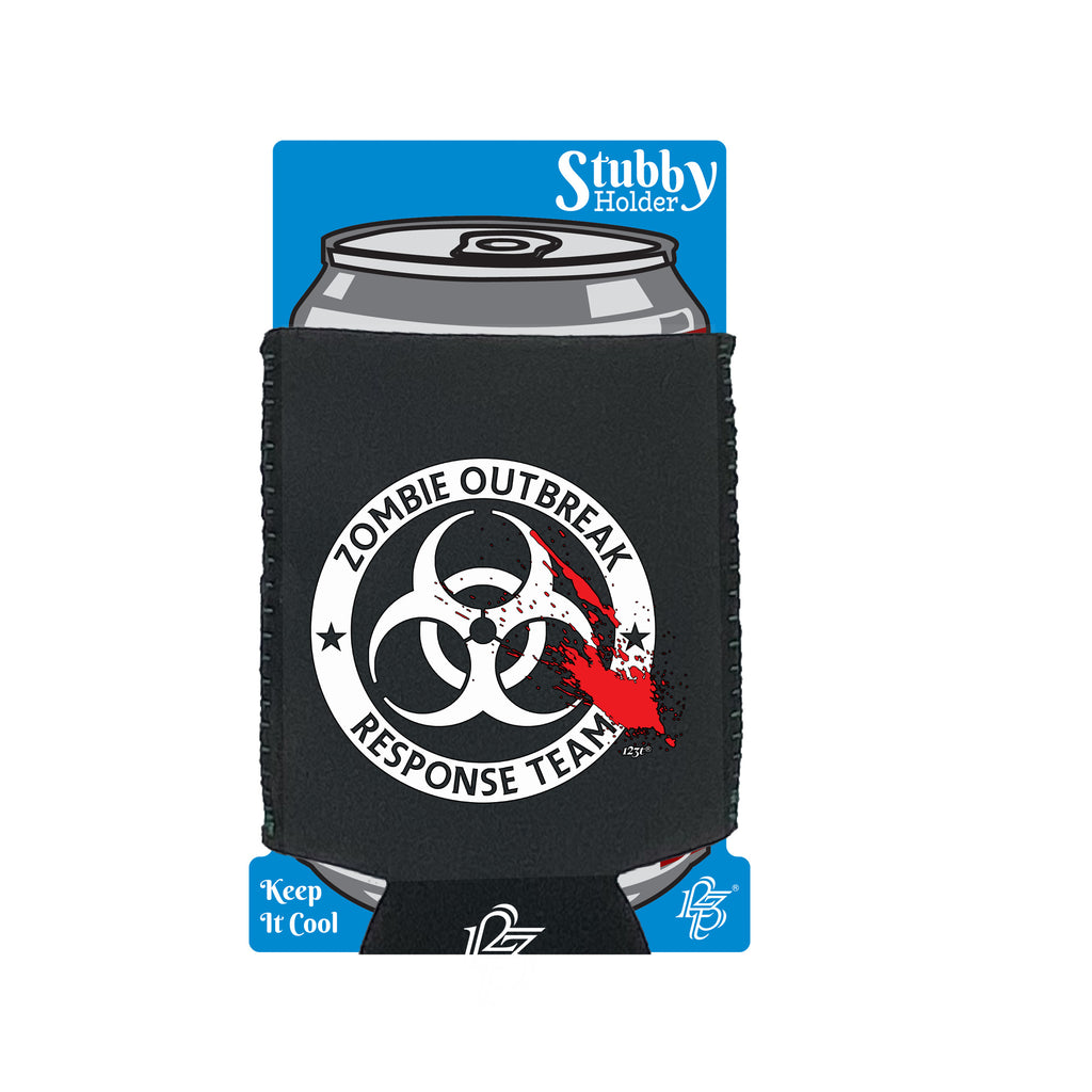 Zombie Outbreak Response Team - Funny Stubby Holder With Base