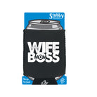 Wife Boss Mom - Funny Stubby Holder With Base