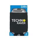 Techno Raver - Funny Stubby Holder With Base