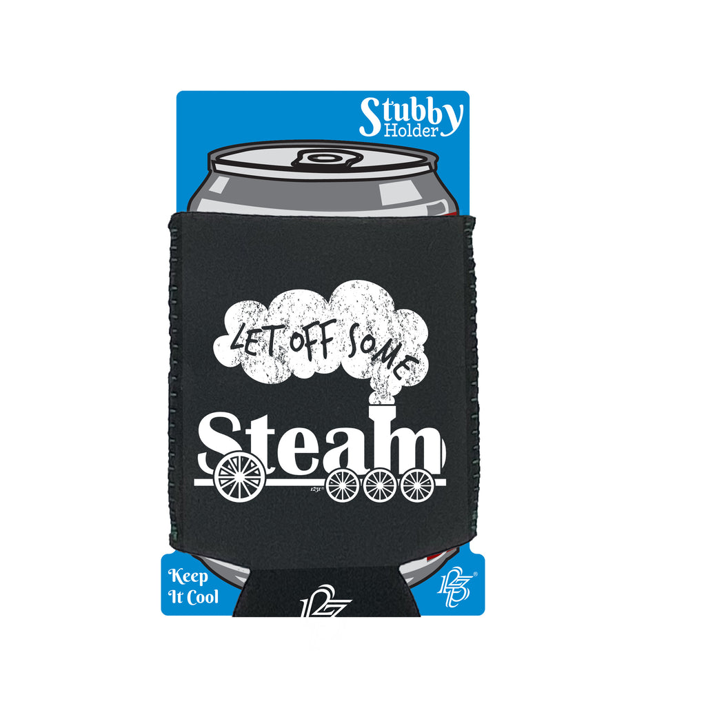 Let Off Some Steam - Funny Stubby Holder With Base