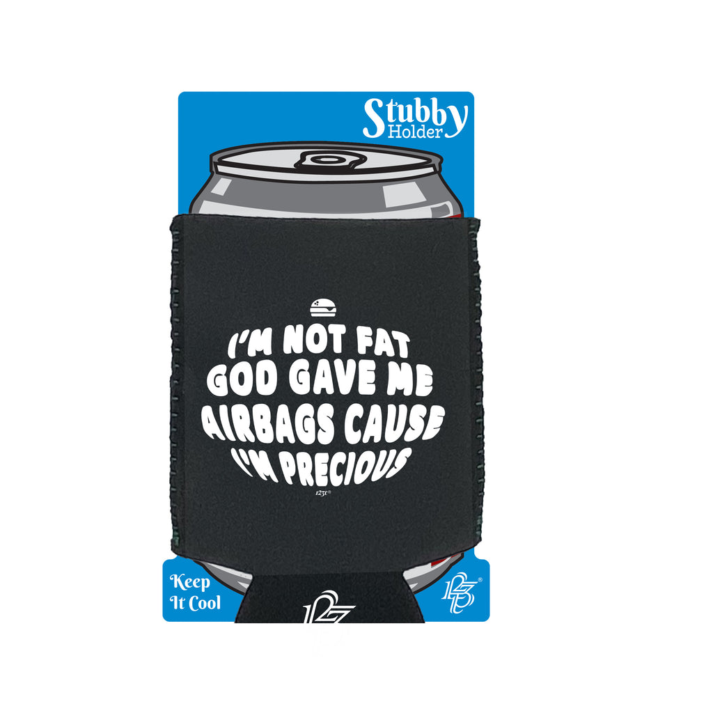 God Gave Me Airbags - Funny Stubby Holder With Base
