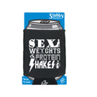 Swps Sex Weights Protein Shakes D2 - Funny Stubby Holder With Base