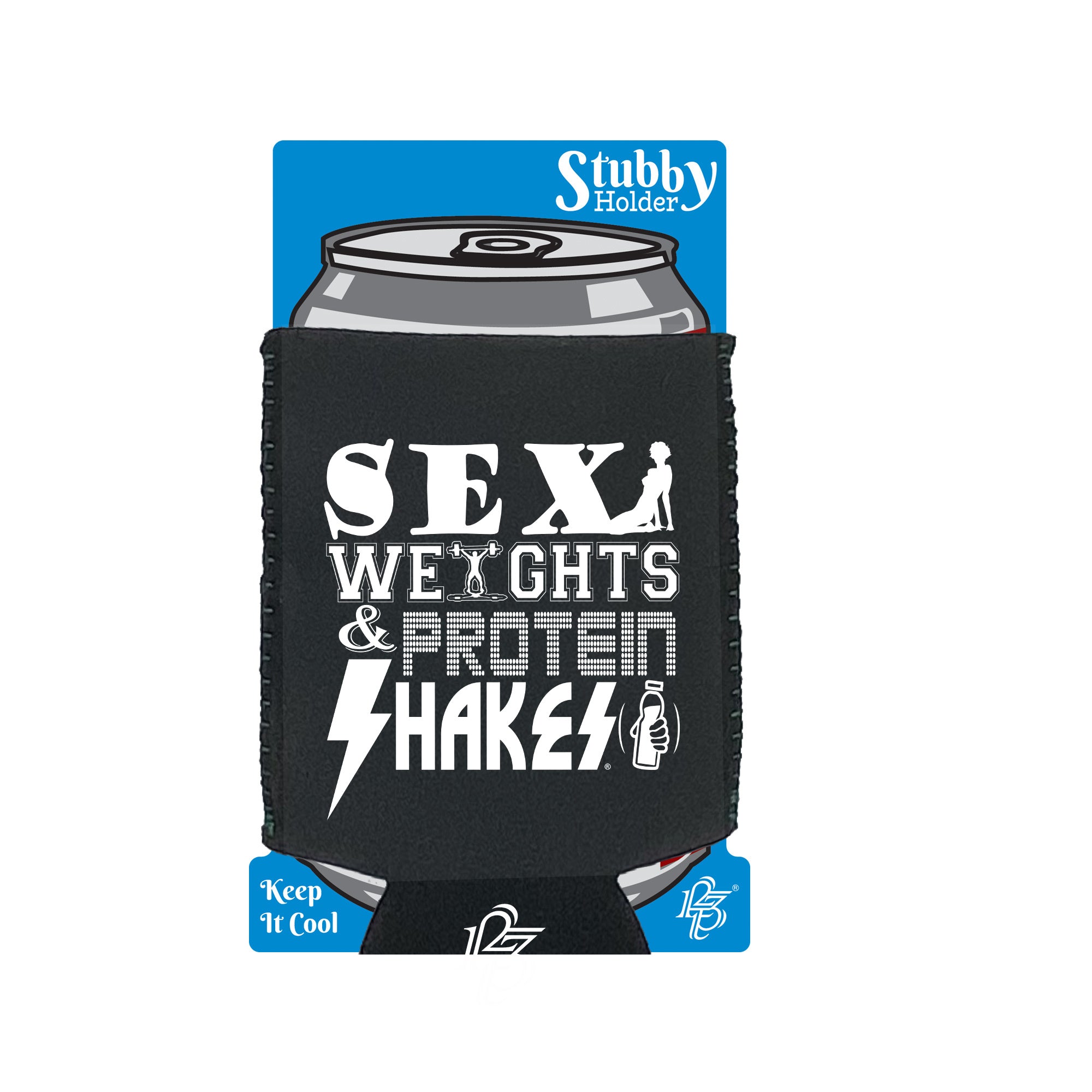 Swps Sex Weights Protein Shakes D2 - Funny Stubby Holder With Base