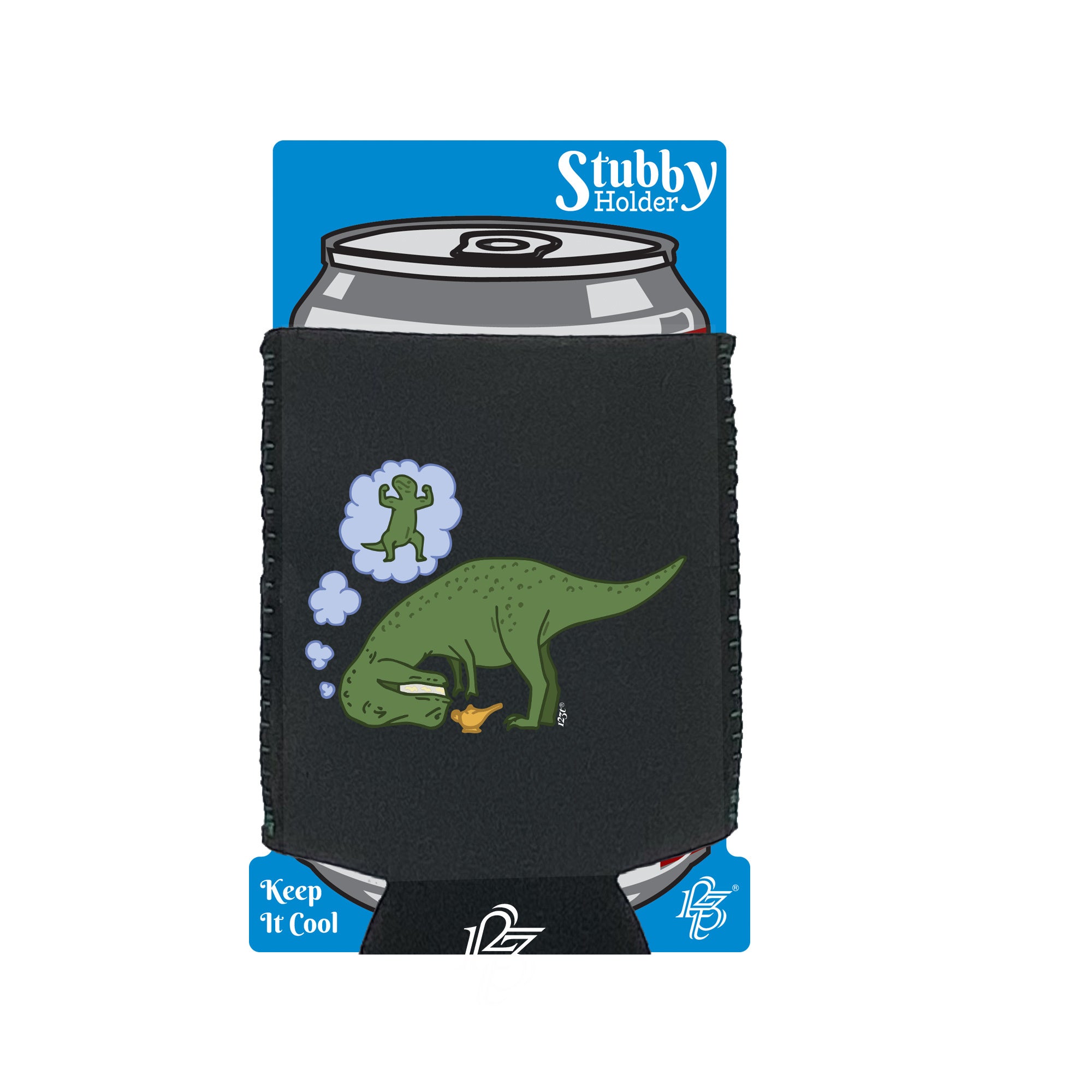 Dinosaur Wish Lamp - Funny Stubby Holder With Base